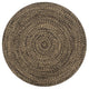 Vidaxl tapis fait à la main 120 cm de jute noire et naturel