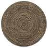 Vidaxl tapis fait à la main 150 cm de jute noire et naturel