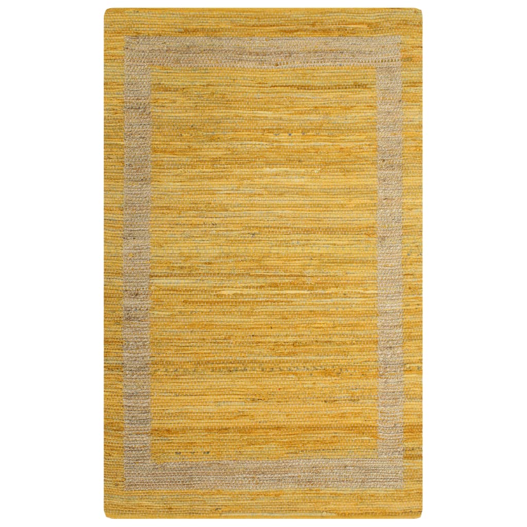 Viaxl tapis fait à la main 80x160 cm jaune