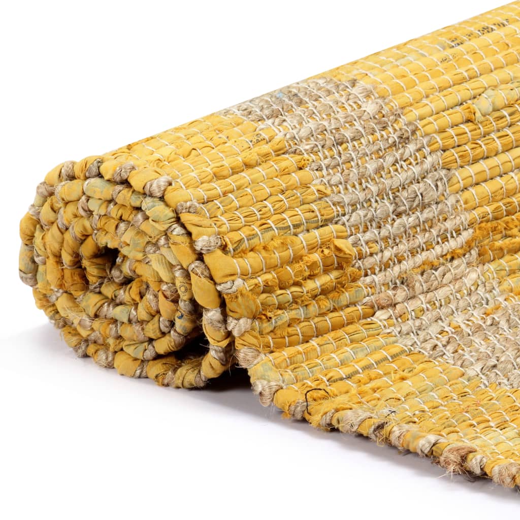 Viaxl tapis fait à la main 120x180 cm jaune