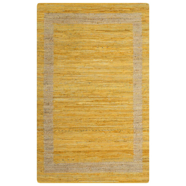 Vidaxl tapis fait à la main 160x230 cm jaune