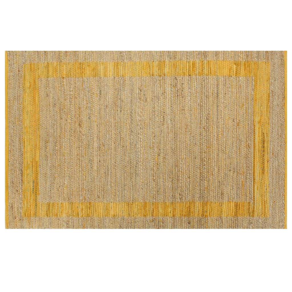 Vidaxl tapis fait à la main 160x230 cm jaune