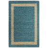 Vidaxl tapis à la main 80x160 cm bleu jute
