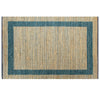 Vidaxl tapis à la main 80x160 cm bleu jute