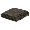 Vidaxl plaid 160x210 cm anthracite de coton et brun