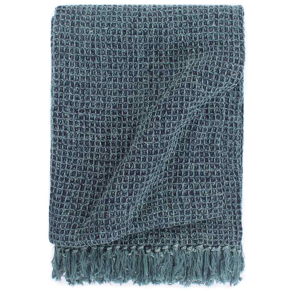 Vidaxl Plaid 125x150 cm Coton Indigo-Blue