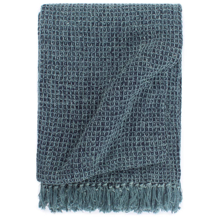 Vidaxl Plaid 220x250 cm Coton Indigo-Blue
