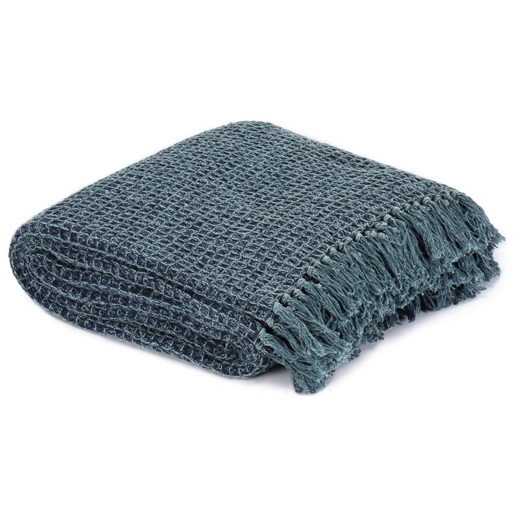Vidaxl Plaid 220x250 cm Coton Indigo-Blue