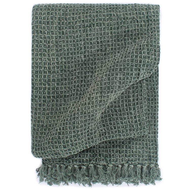 Vidaxl Plaid 220x250 cm Coton vert foncé