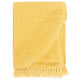 Vidaxl plaid 220x250 cm coton moutarde jaune