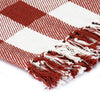 Vidaxl Plaid bloqué 125x150 cm de coton rouge