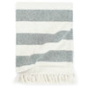 Vidaxl Plaid Stripe 125x150 cm Coton vert foncé