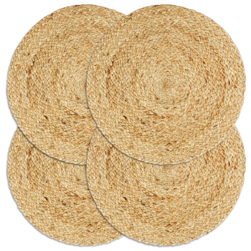 Vidaxl Placemats 4 Sts environ 38 cm Jute bien sûr