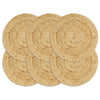 Vidaxl Placemats 6 Sts environ 38 cm Jute bien sûr