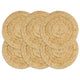 Vidaxl Placemats 6 Sts environ 38 cm Jute bien sûr
