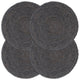Vidaxl Placemats 4 Sts environ 38 cm de jute gris foncé