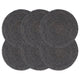 Vidaxl Placemats 6 Sts Round 38 cm Jute Gris foncé