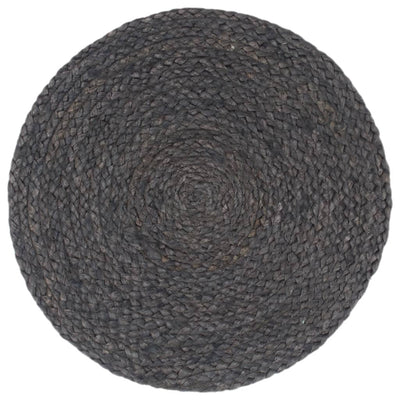 Vidaxl Placemats 6 Sts Round 38 cm Jute Gris foncé