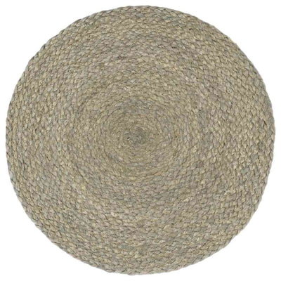 Vidaxl Placemats 4 Sts Round 38 cm Jute Grey