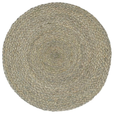 Vidaxl Placemats 6 Sts Round 38 cm Jute Grey