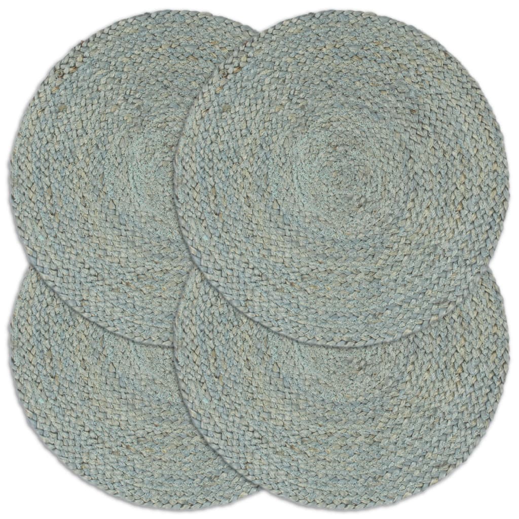 Vidaxl Placemats 4 Sts environ 38 cm de jute d'olive vert