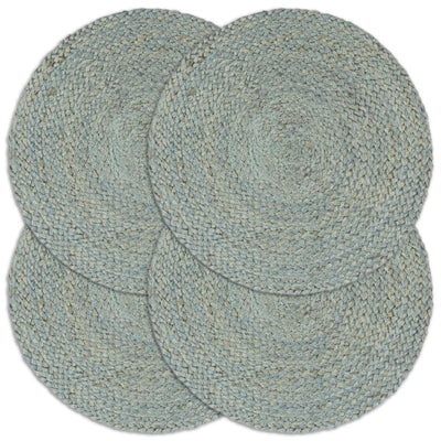 Vidaxl Placemats 4 Sts environ 38 cm de jute d'olive vert