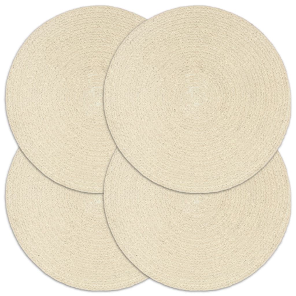 Vidaxl Placemats 4 Sts environ 38 cm Coton bien sûr