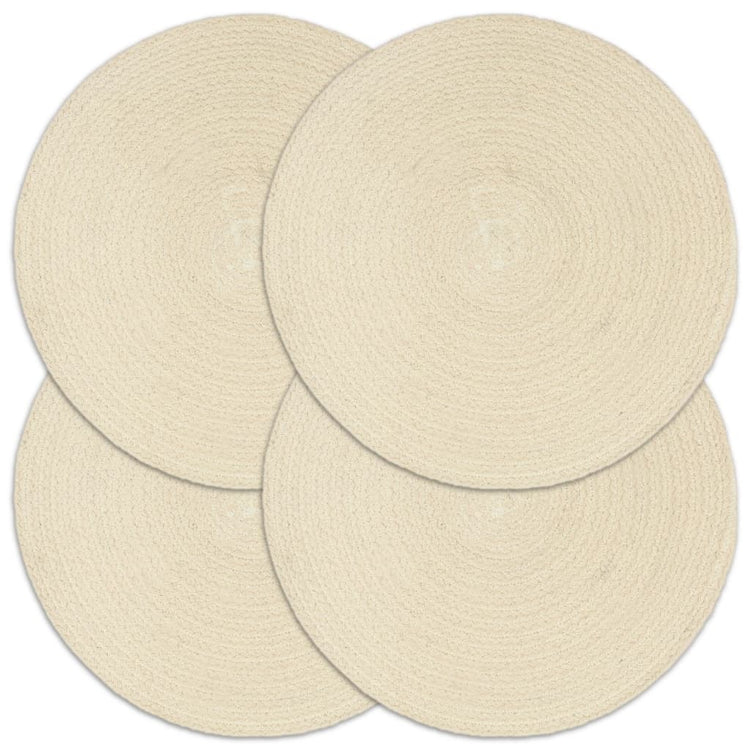 Vidaxl Placemats 4 Sts environ 38 cm Coton bien sûr