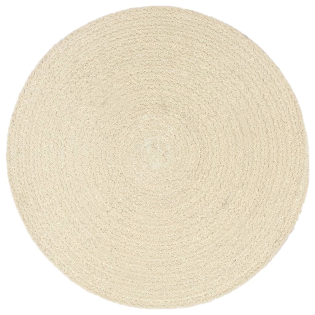 Vidaxl Placemats 6 Sts Round 38 cm Coton bien sûr
