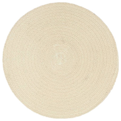 Vidaxl Placemats 6 Sts Round 38 cm Coton bien sûr