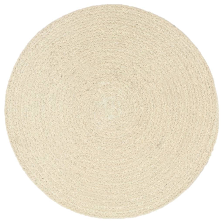 Vidaxl Placemats 6 Sts Round 38 cm Coton bien sûr