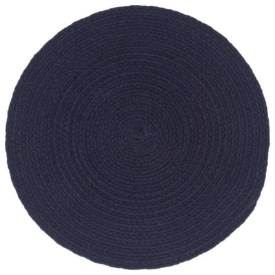 Vidaxl Placemats 4 Sts autour de 38 cm Coton Navy bleu marine