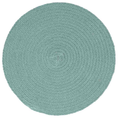 Vidaxl Placemats 4 Sts Round 38 cm Coton Green
