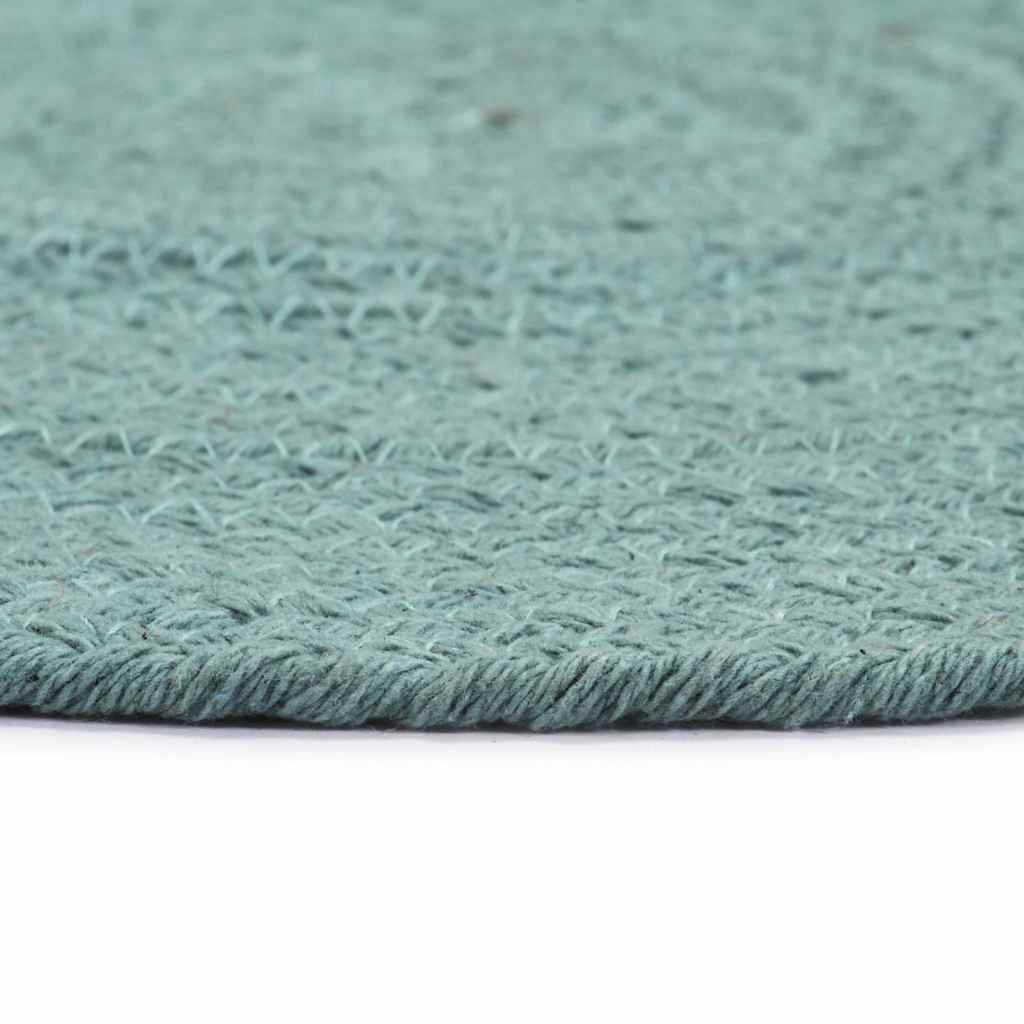 Vidaxl Placemats 4 Sts Round 38 cm Coton Green