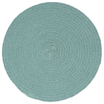 Vidaxl Placemats 6 Sts Round 38 cm Coton Green