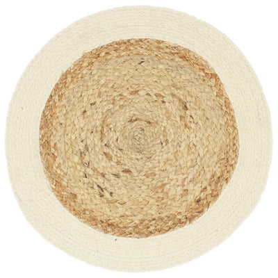Vidaxl Placemats 4 STS environ 38 cm de jute et de coton bien sûr
