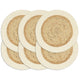 Vidaxl Placemats 6 Sts environ 38 cm Jute et Coton bien sûr