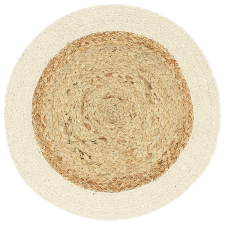 Vidaxl Placemats 6 Sts environ 38 cm Jute et Coton bien sûr