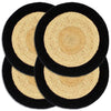 Vidaxl Placemats 4 ST 38 cm Jute et Coton Natural and Black