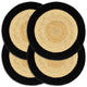 Vidaxl Placemats 4 ST 38 cm Jute et Coton Natural and Black