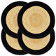 Vidaxl Placemats 4 ST 38 cm Jute et Coton Natural and Black