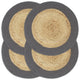 Vidaxl Placemats 4 ST 38 cm Jute et Coton bien sûr et anthracite