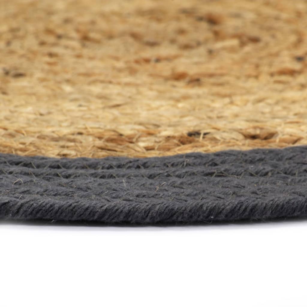 Vidaxl Placemats 4 ST 38 cm Jute et Coton bien sûr et anthracite