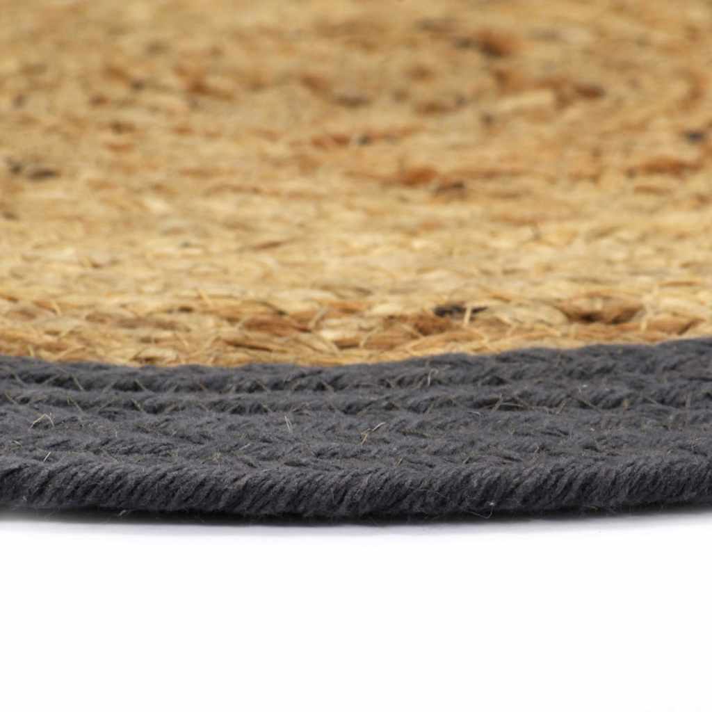 Vidaxl Placemats 6 ST 38 cm Jute et Coton bien sûr et anthracite