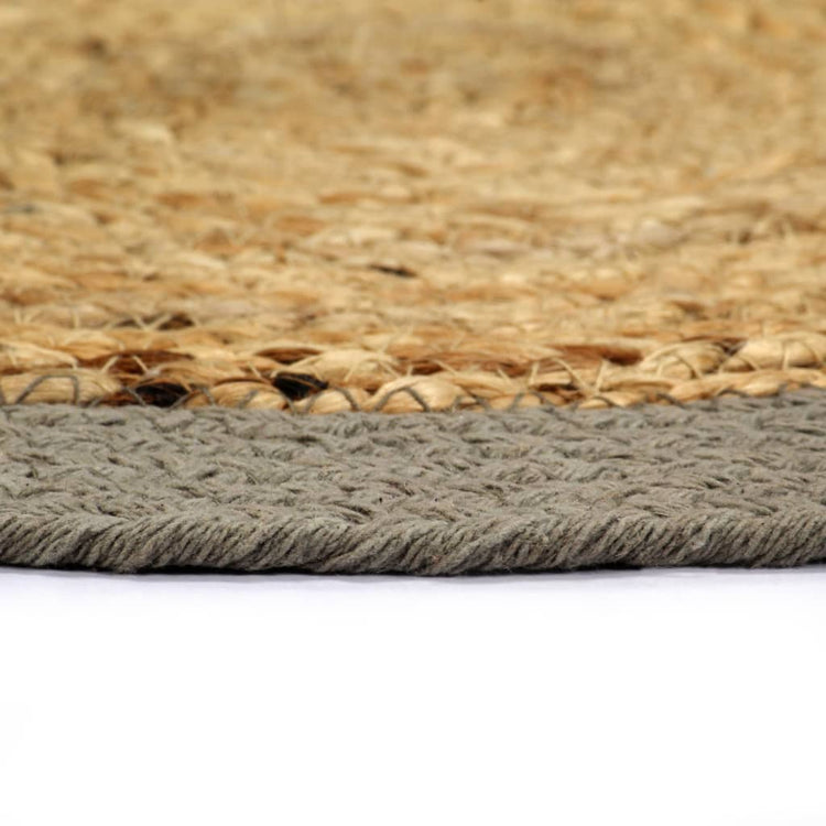 Vidaxl Placemats 6 ST 38 cm Jute et Coton Natural and Grey