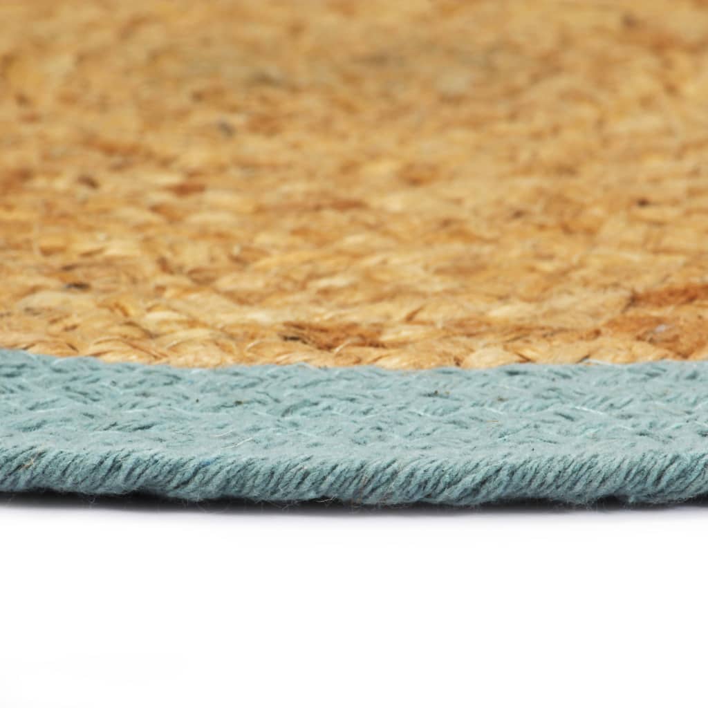Vidaxl Placemats 6 ST 38 cm Jute et Coton bien sûr et vert