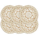 Vidaxl Placemats 6 Sts Round 38 cm Jute White