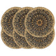 Vidaxl Placemats 6 Sts autour de 38 cm de jute bleu foncé