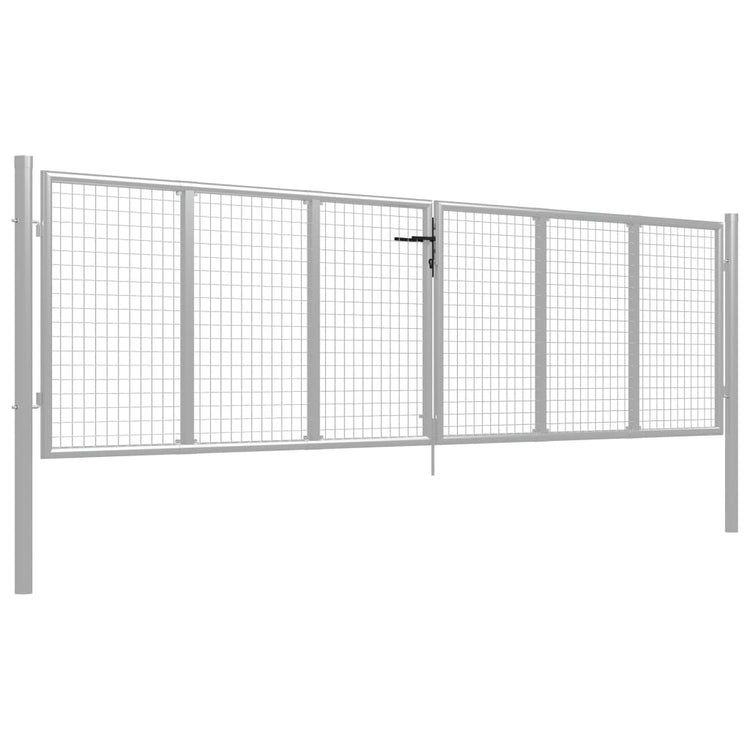 Port vidaxl 415x150 cm en acier galvanisé en acier couleur