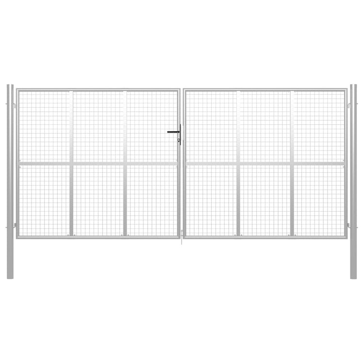 Port vidaxl 415x225 cm en acier galvanisé en acier de couleur